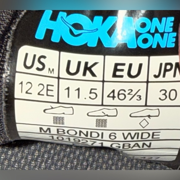 Hoka One One Bondi 6 in the Galaxy Blue' colorway. - Picture 9 of 9